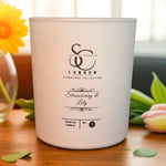 Strawberry & Lily: A fresh and delicate combination of sweet strawberries and soft lily petals. Soulful Candles Uk