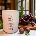 Blackcurrant & Truffle: A luxurious blend of juicy blackcurrants and creamy truffle. Soulful Candles Uk