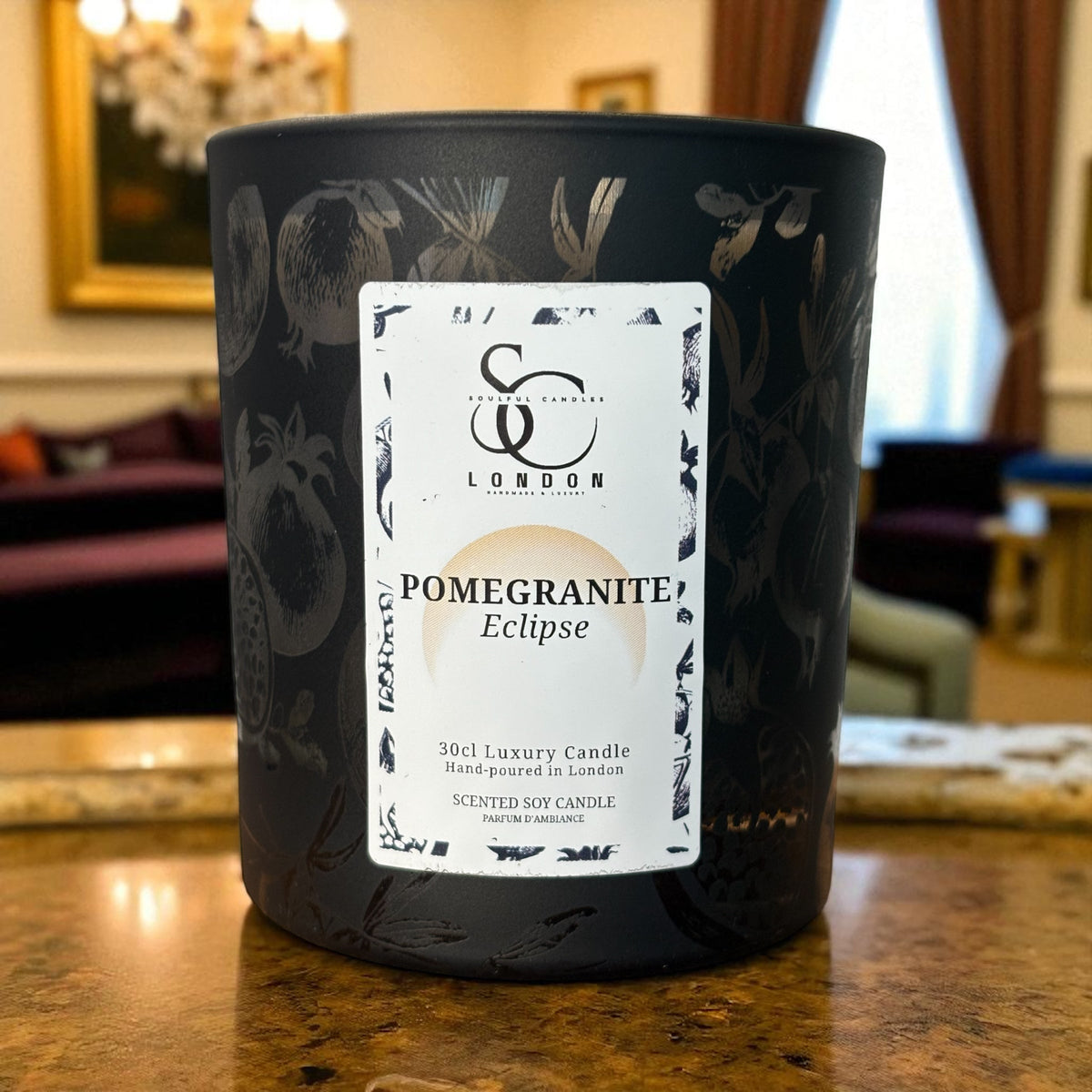PomegraNite Eclipse 30cl Luxury Scented Candle Soulful Candles Uk
