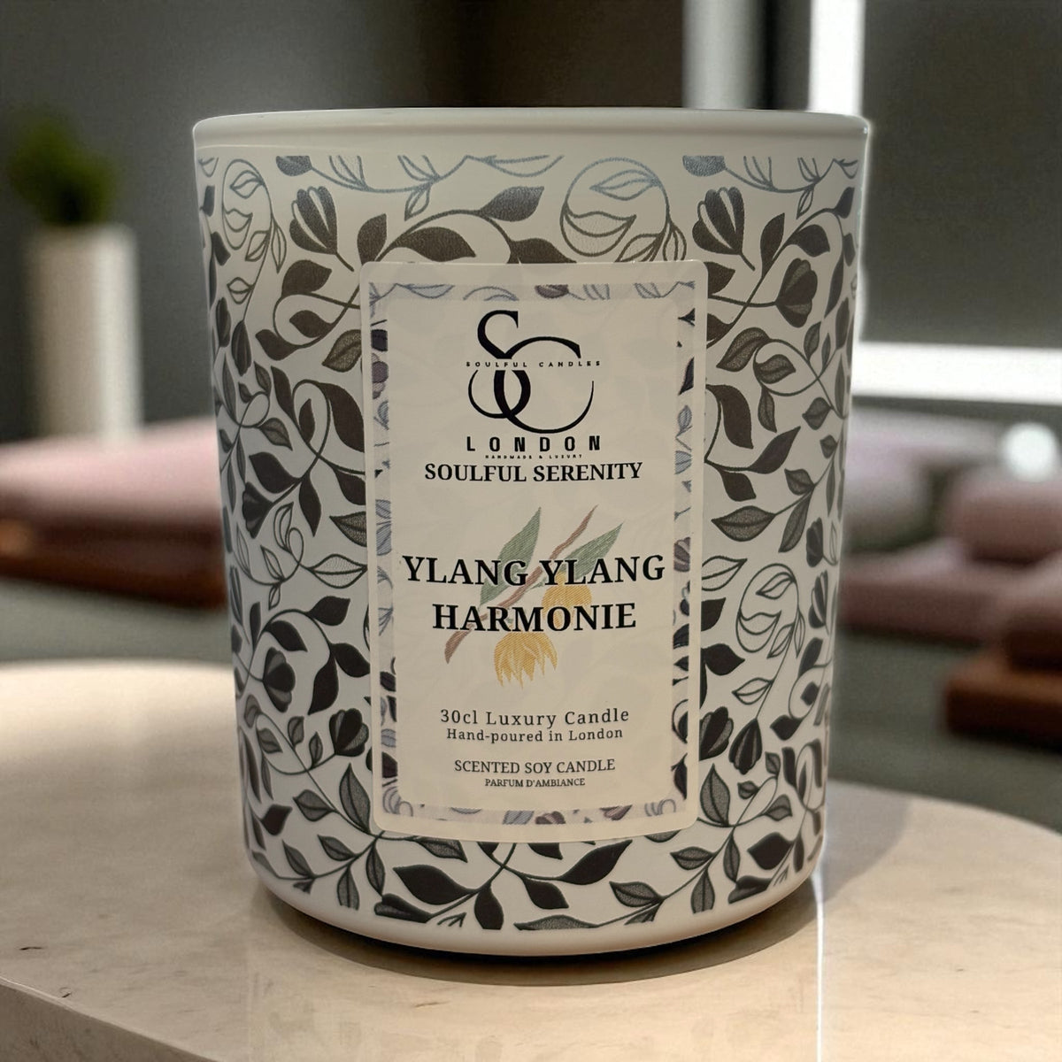 Ylang Ylang Harmonie – Soulful Serenity 30cl Soy Wax Therapy Candle Soulful Candles Uk
