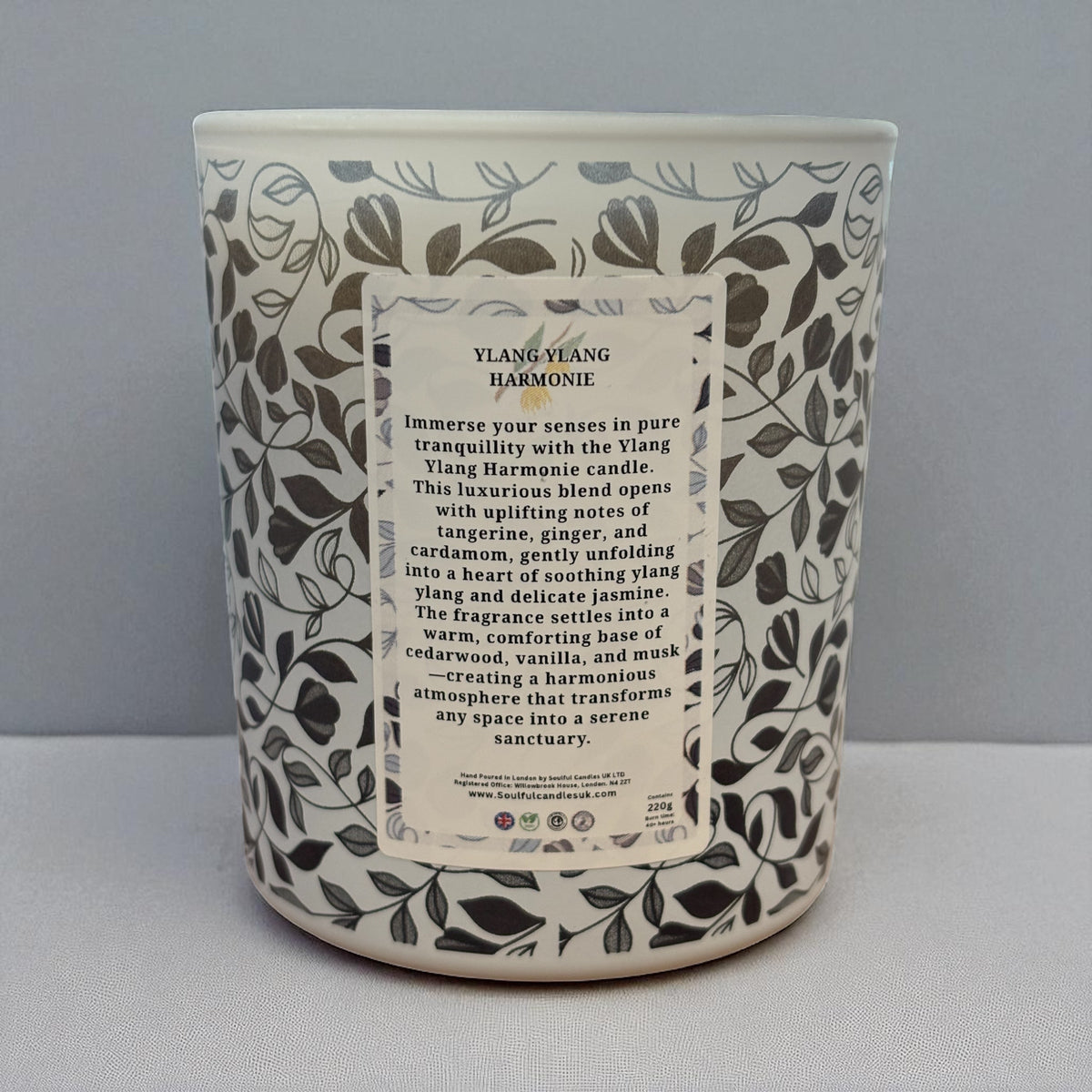 Ylang Ylang Harmonie – Soulful Serenity 30cl Soy Wax Therapy Candle Soulful Candles Uk