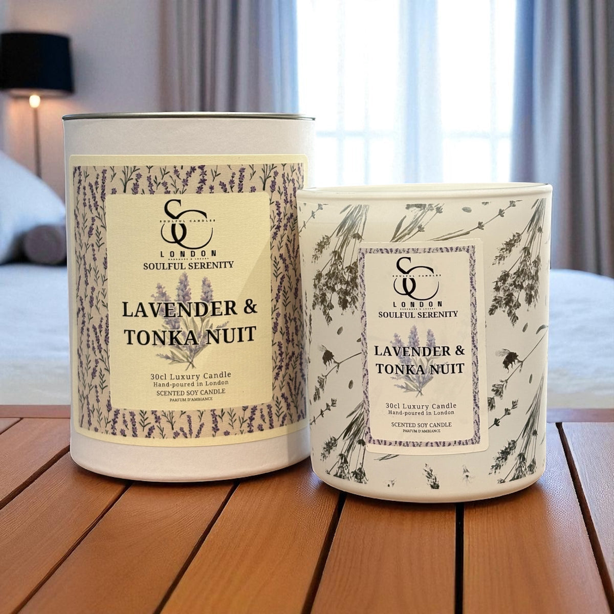 Lavender & Tonka Candle (30cl) – Soulful Serenity | Luxury Soy Wax, 40–45 hr Burn Soulful Candles Uk