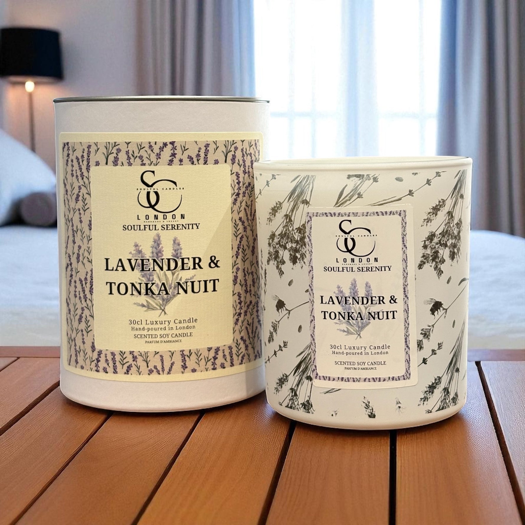 Lavender & Tonka Candle (30cl) – Soulful Serenity | Luxury Soy Wax, 40–45 hr Burn Soulful Candles Uk