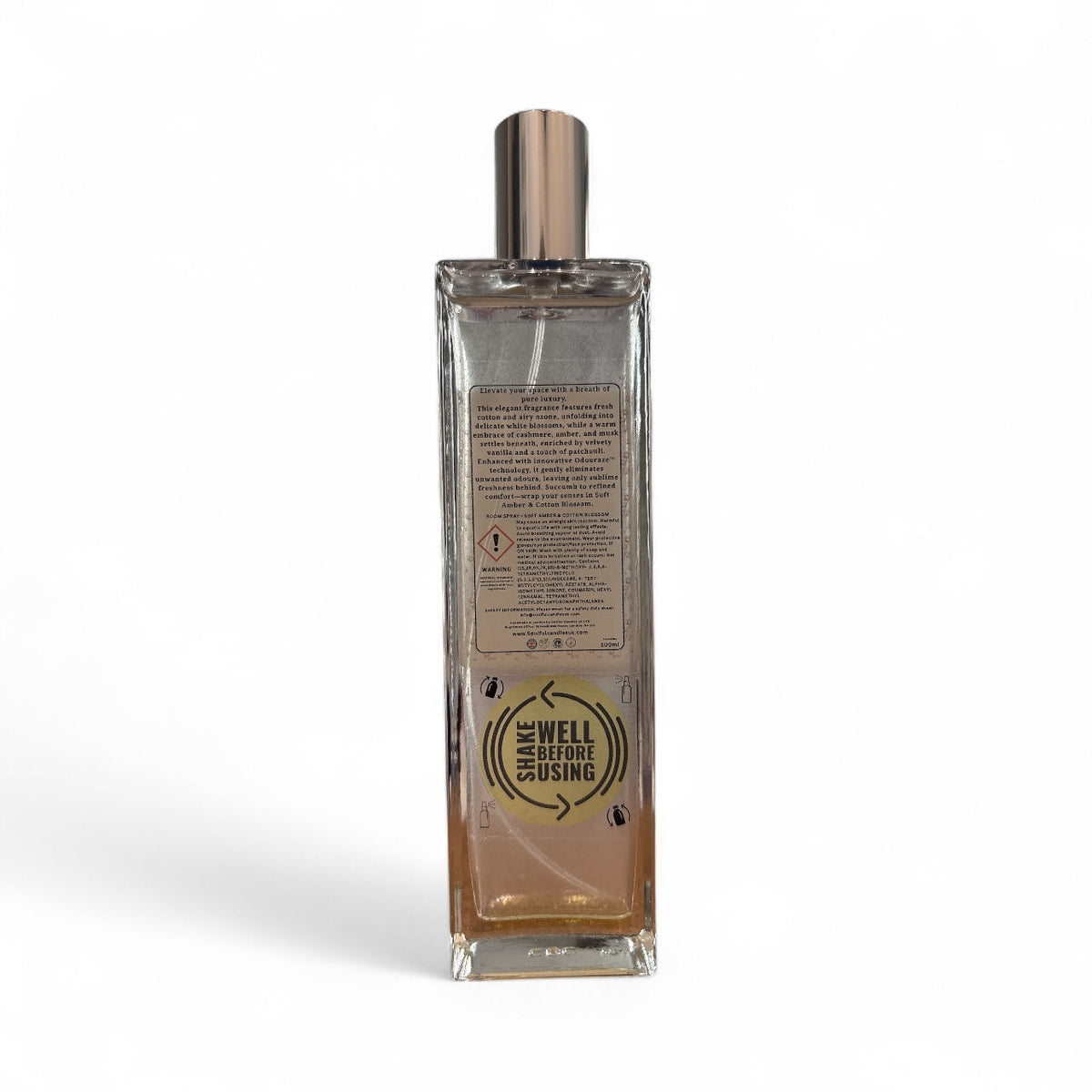 Soft Amber & Cotton Blossom Odour Eliminating Room Spray (Alcohol‑Free, Odouraze-Infused) – 100ml Soulful Candles Uk