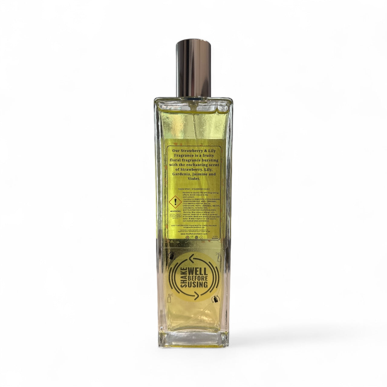 Strawberry & Lily Luxury Room Spray (Alcohol‑Free) – 100ml Soulful Candles Uk