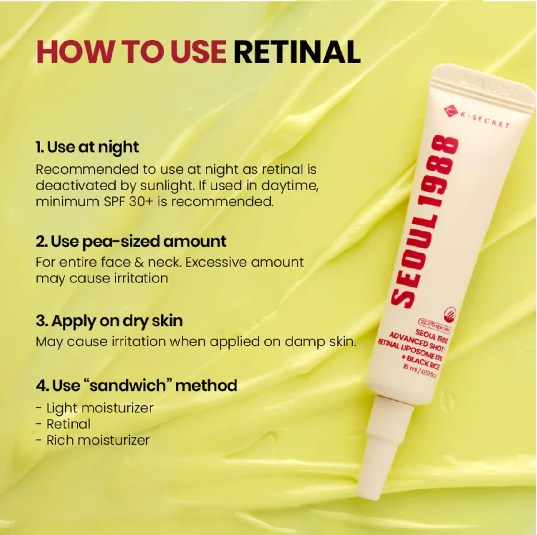 KSECRET - SEOUL 1988 Advanced Shot : Retinal Liposome 12% + Black Rice K Secrect