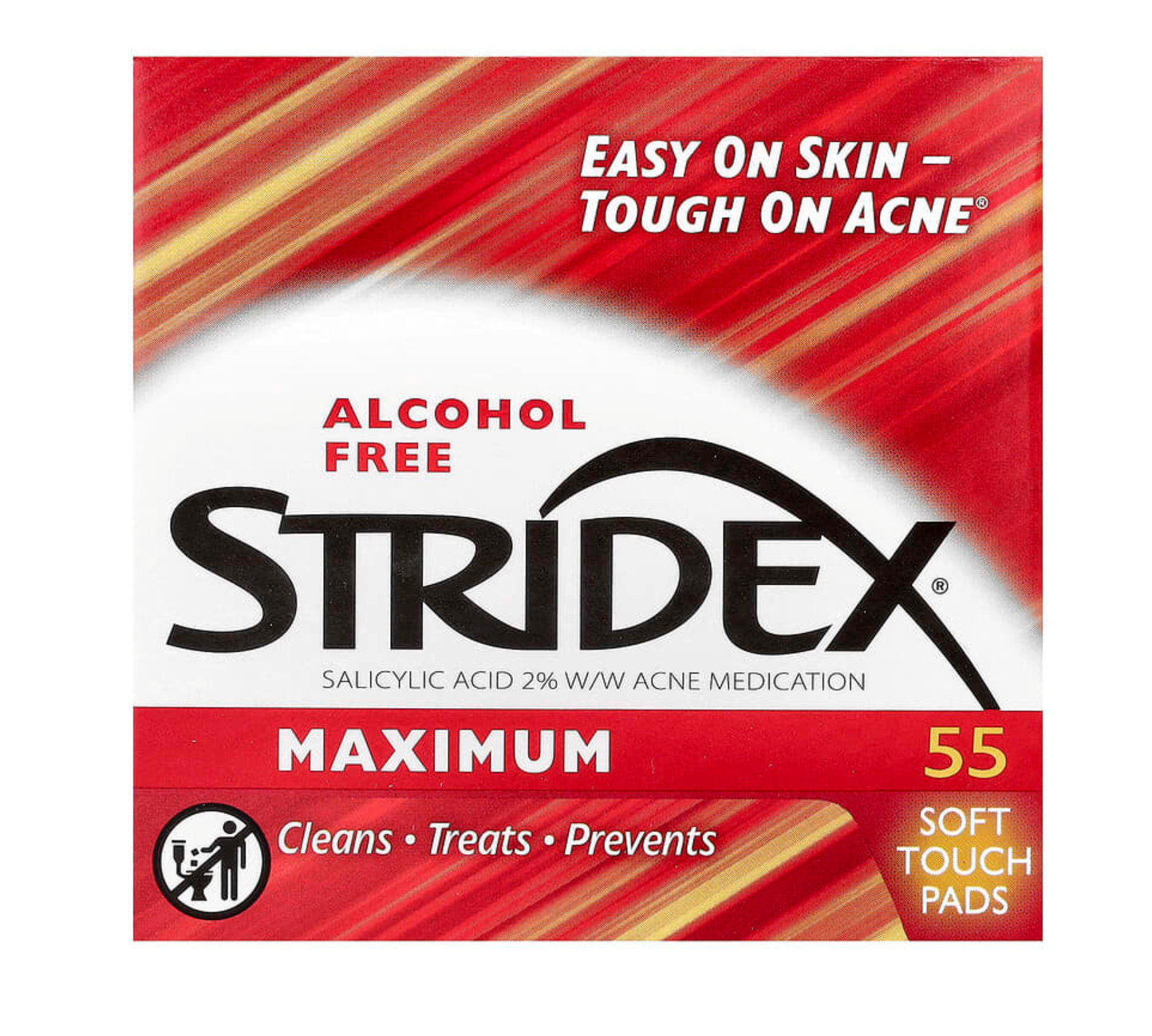 STRIDEX Acne Control Touch Pads | 55 PADS | XL Textured Dual 90 Pads .