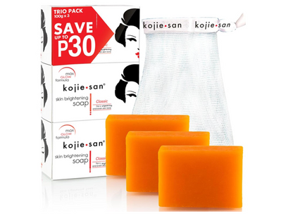 Kojie San Skin Brightening Soap - Original Kojic Acid, Dark Spot Remover Bar Soap with Coconut & Tea Tree Oil