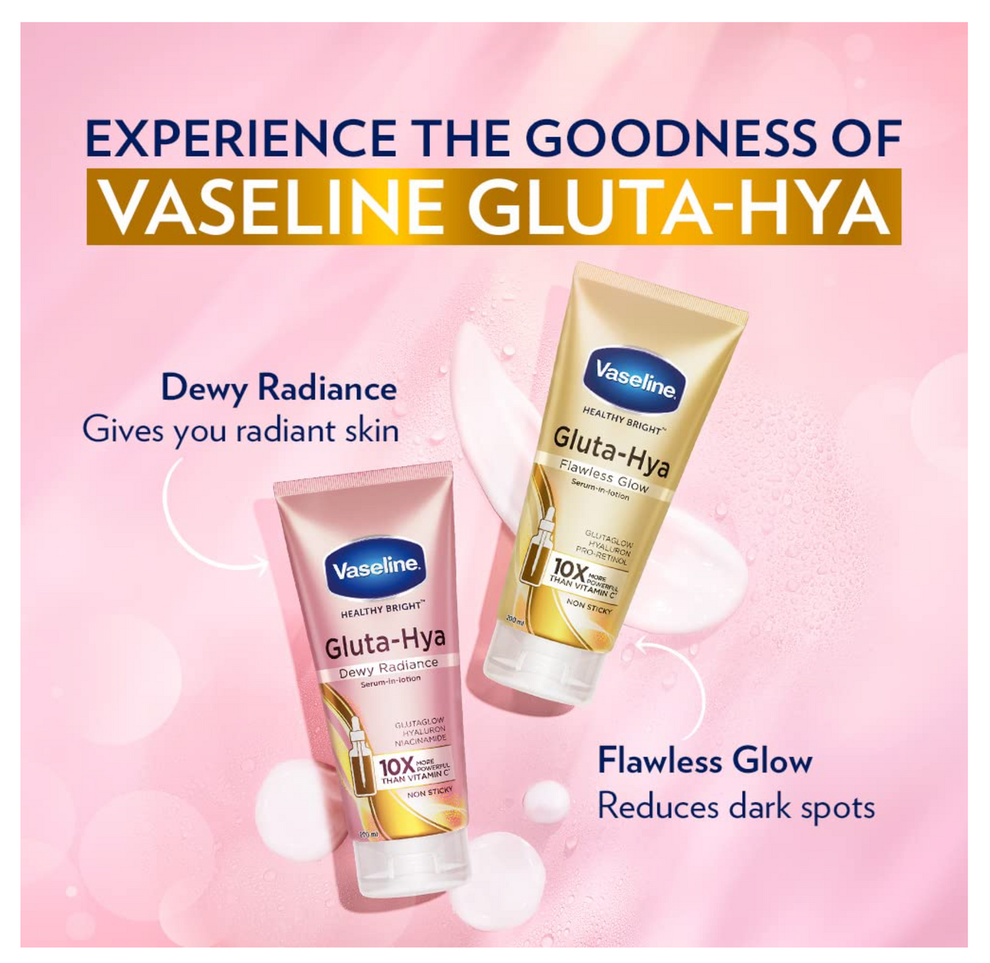 Vaseline Gluta-Hya ,  Serum-In-Lotion, Boosted With GlutaGlow,