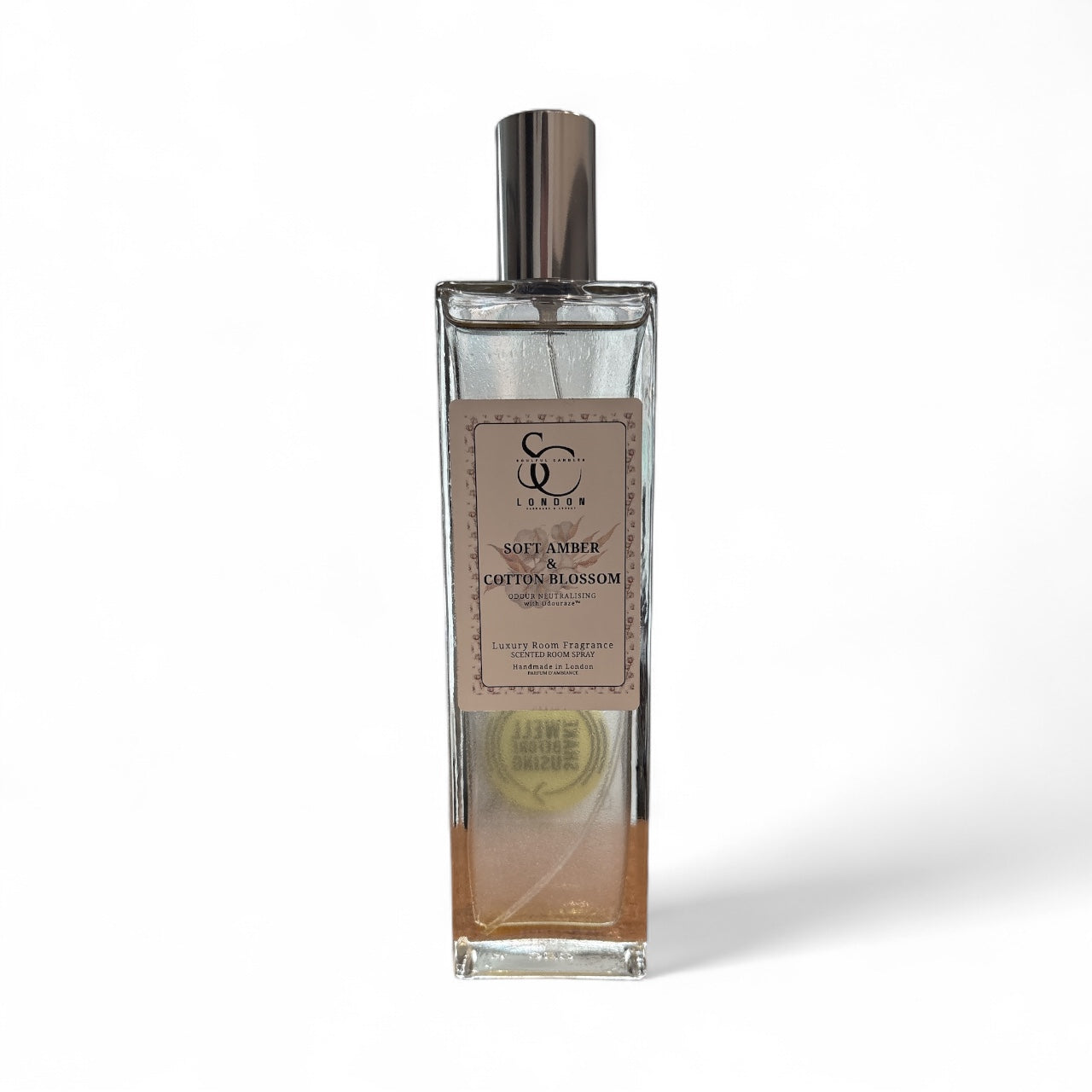 Soft Amber & Cotton Blossom Odour Eliminating Room Spray (Alcohol‑Free, Odouraze-Infused) – 100ml Soulful Candles Uk