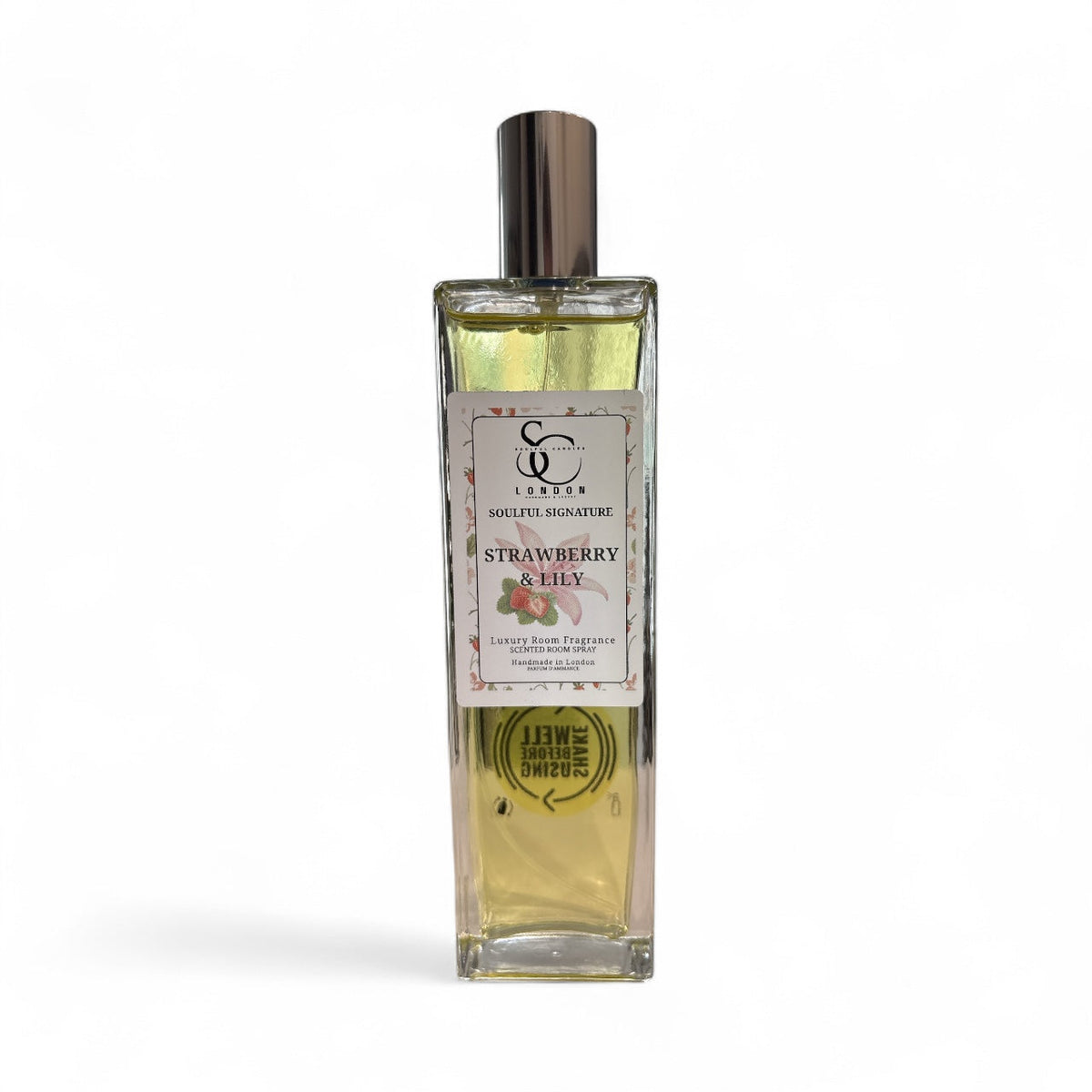 Strawberry & Lily Luxury Room Spray (Alcohol‑Free) – 100ml Soulful Candles Uk