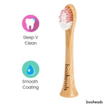 Soniboo - Bamboo Electric Toothbrush Heads Compatible with Sonicare* | Deep Clean 4PK PINK EDITION booheads