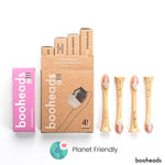 Soniboo - Bamboo Electric Toothbrush Heads Compatible with Sonicare* | Deep Clean 4PK PINK EDITION booheads