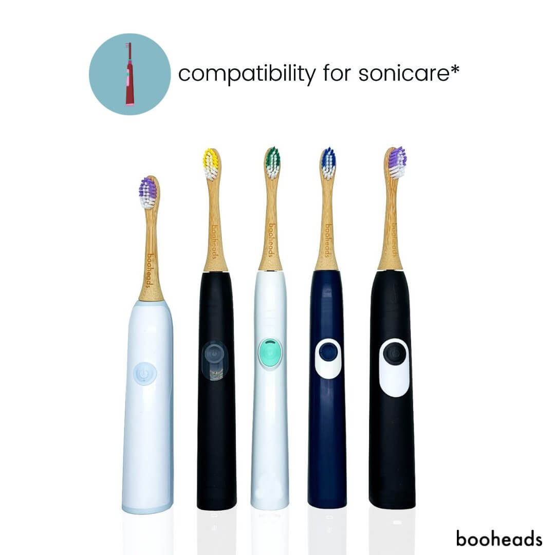 Bamboo Electric Toothbrush Heads Compatible with Sonicare* | Polish Clean 4PK Multi booheads