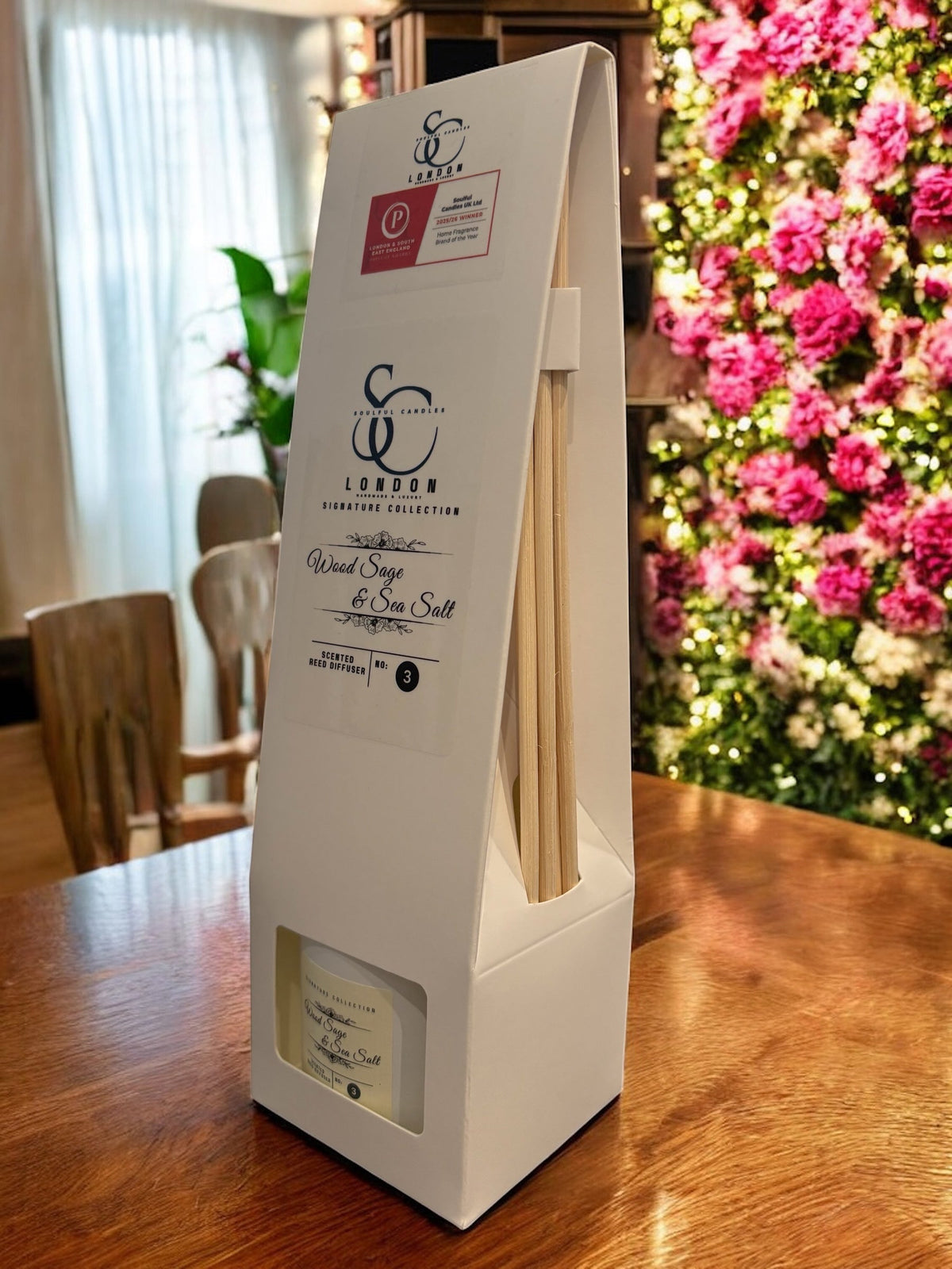 Wood Sage & Sea Salt Reed Diffuser (100ml) – Clean, Coastal Calm Soulful Candles Uk