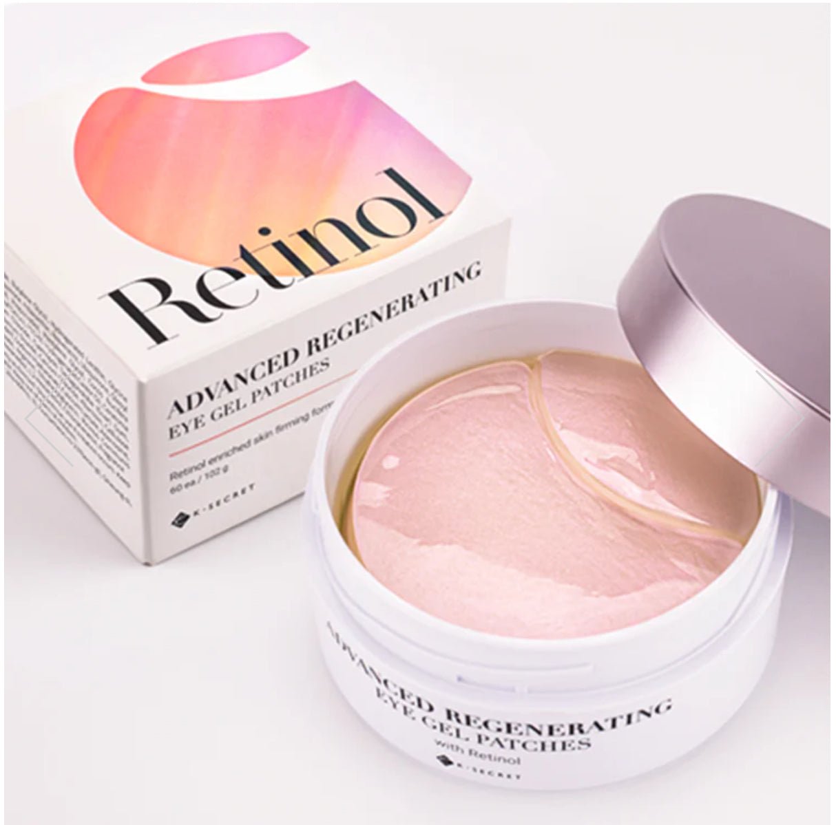 K-Secret Advanced Regenerating Hydrogel Eye Gel Patches with Retinol -60 each.