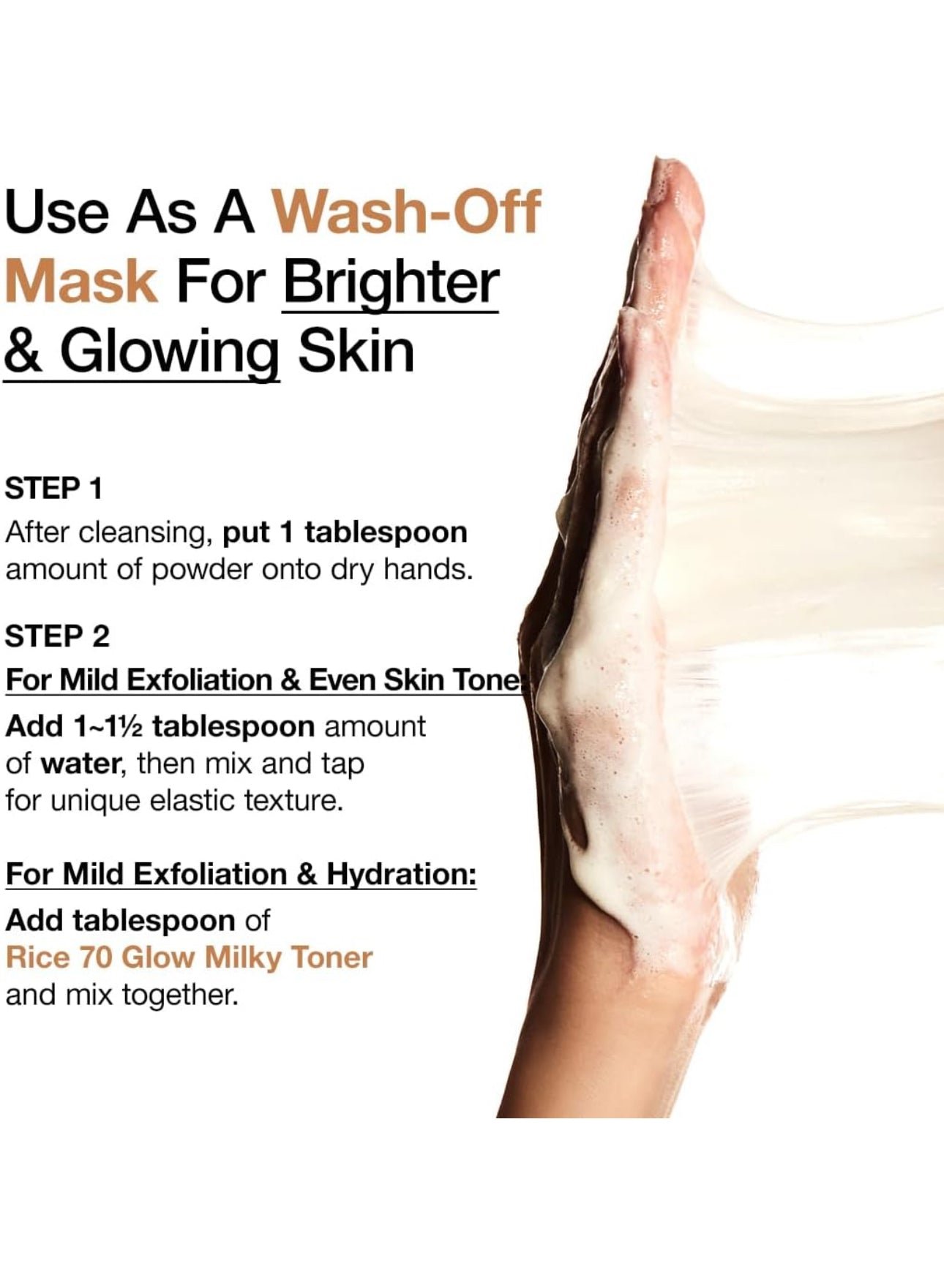 ANUA RICE ENZYME BRIGHTENING CLEANSING POWDER, Rice Mask, Ceramide, 40g/1.41fl.oz. - Image 2
